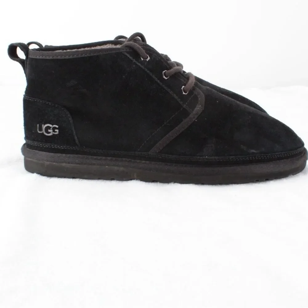 UGG NEUMEL Black Suede Sherpa Lined Chukka Boot 3236 Men Size 11